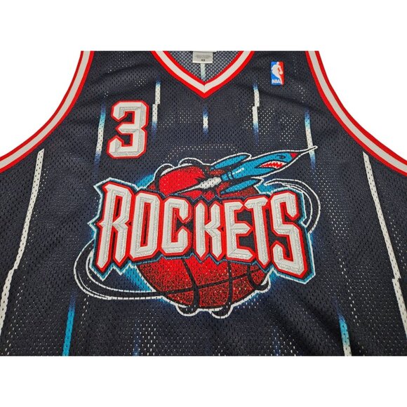 VTG Reebok Authentic Houston Rockets Steve Francis SIGNED Jersey Blue Size 48 - Picture 9 of 16